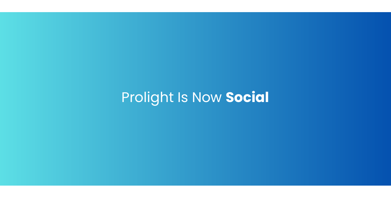 Prolight is now on Social Media!